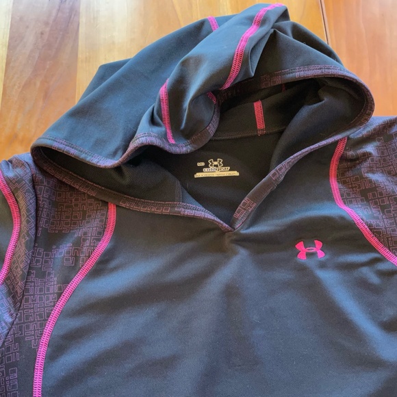 Under Armor - Black and Pink Hoodie - Size M - Picture 2 of 6